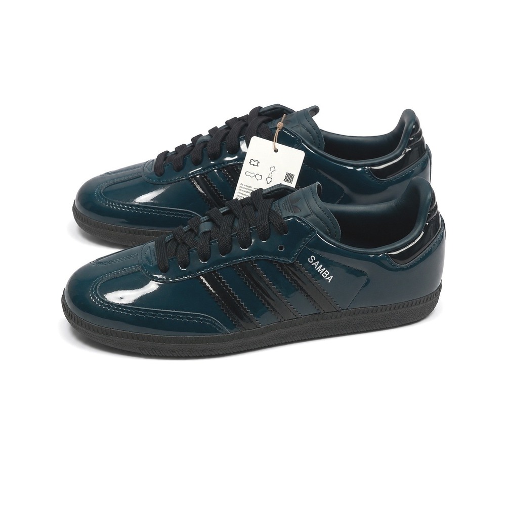 Adidas Samba OG W JR8750 Women's 7.5 Patent Teal Black Sneakers NIB - Picture 1 of 7
